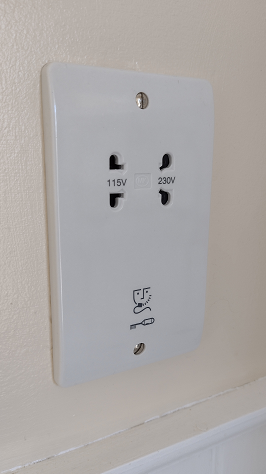 Domestic electrical work - bathroom shaver power socket