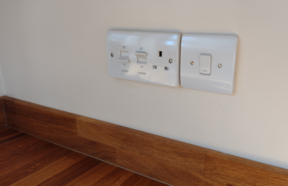 Domestic electrical work - new kitchen sockets